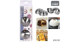 Pâtisserie|* 4 Domes Inox Diametre 8Cm