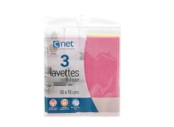Menage|* 3 Lavettes Cellulose 18X19Cm