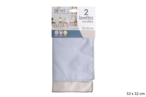 Menage|* 2 Lavettes Microfibre Chamoisee 32X32Cm