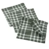 maxibazar 3 Serviettes De Table 45X45 Cm Coton Tisse Traditio Kaki- Serviettes De Table