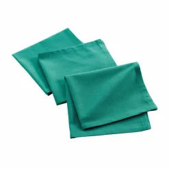 maxibazar 3 Serviettes De Table 40X40Cm Recycle Uni Emeraude- Serviettes De Table