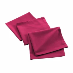 maxibazar 3 Serviettes De Table 40X40Cm Recycle Uni Fuchsia- Serviettes De Table