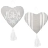 maxibazar Adelaide Coeur A Suspendre 10Cm Naturel- Objets Decoratifs Muraux