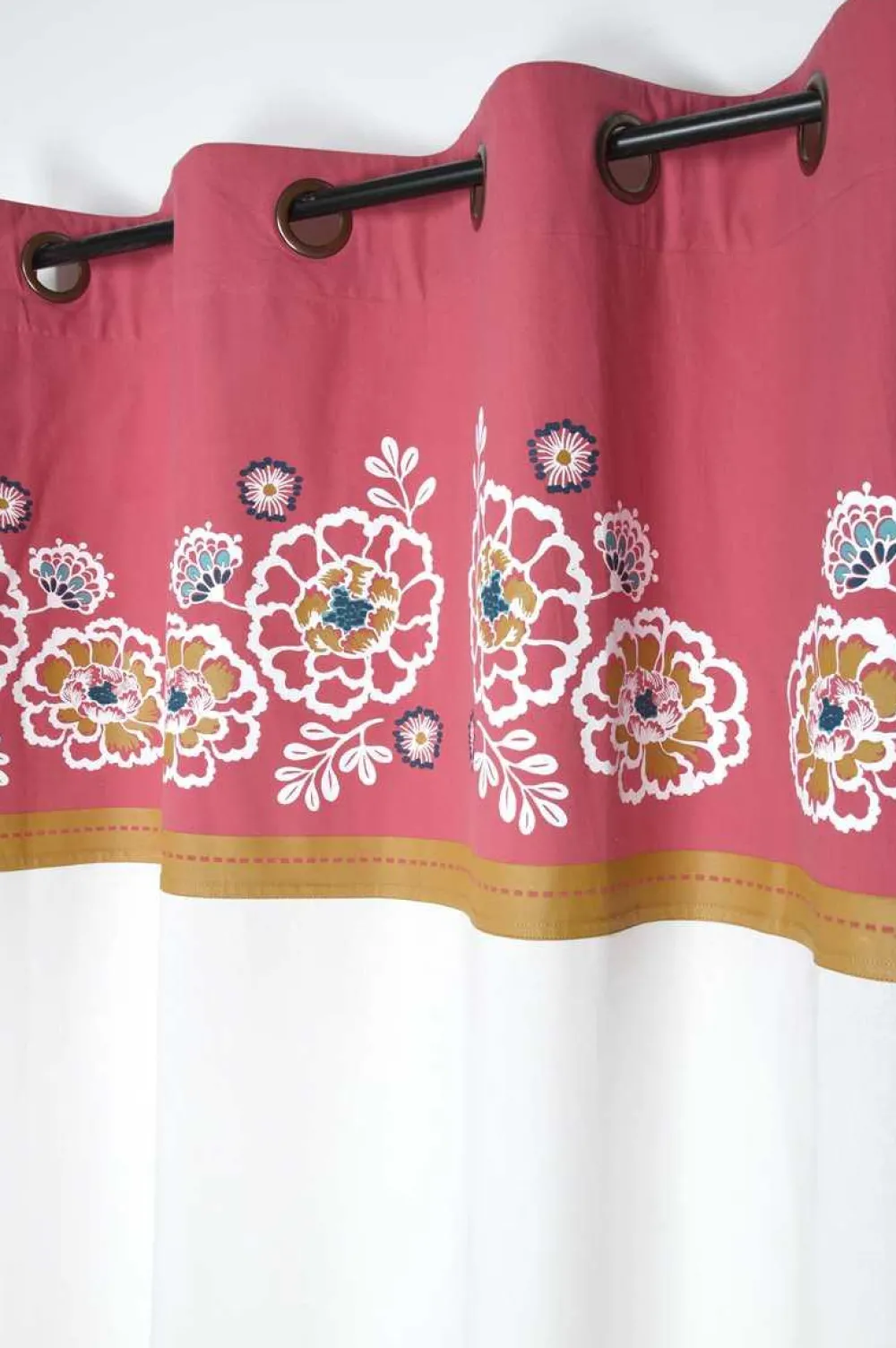 maxibazar Amaryllis Rideau 140X260Cm Multicolore- Thematiques