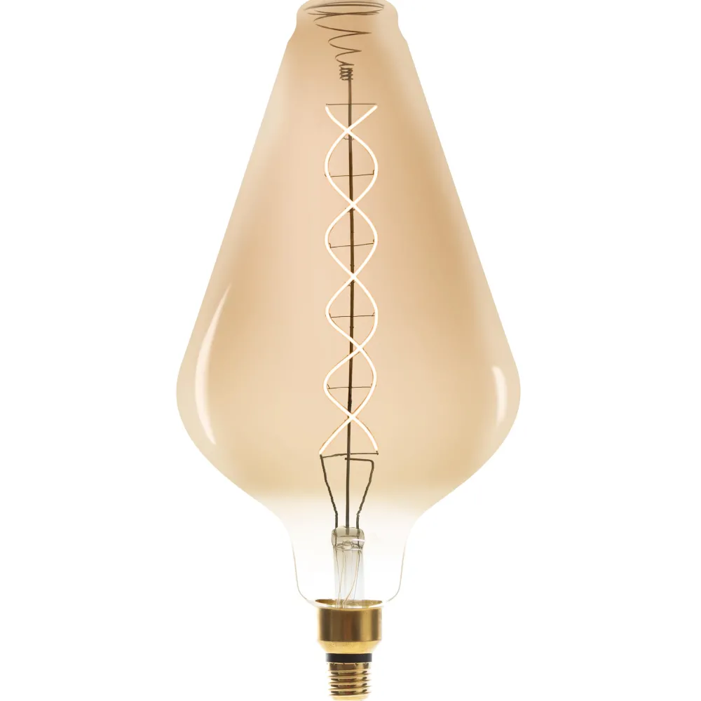 Atmosphera Ampoule Led Pyramide Ambree Filament Torsade E27- Ampoules Deco