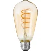 Atmosphera Ampoule Led Torsadee Ambre St64 4W- Ampoules Deco