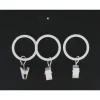 maxibazar Anneau A Pince D20 X8 Blanc Or- Tringles A Rideaux Et Embouts