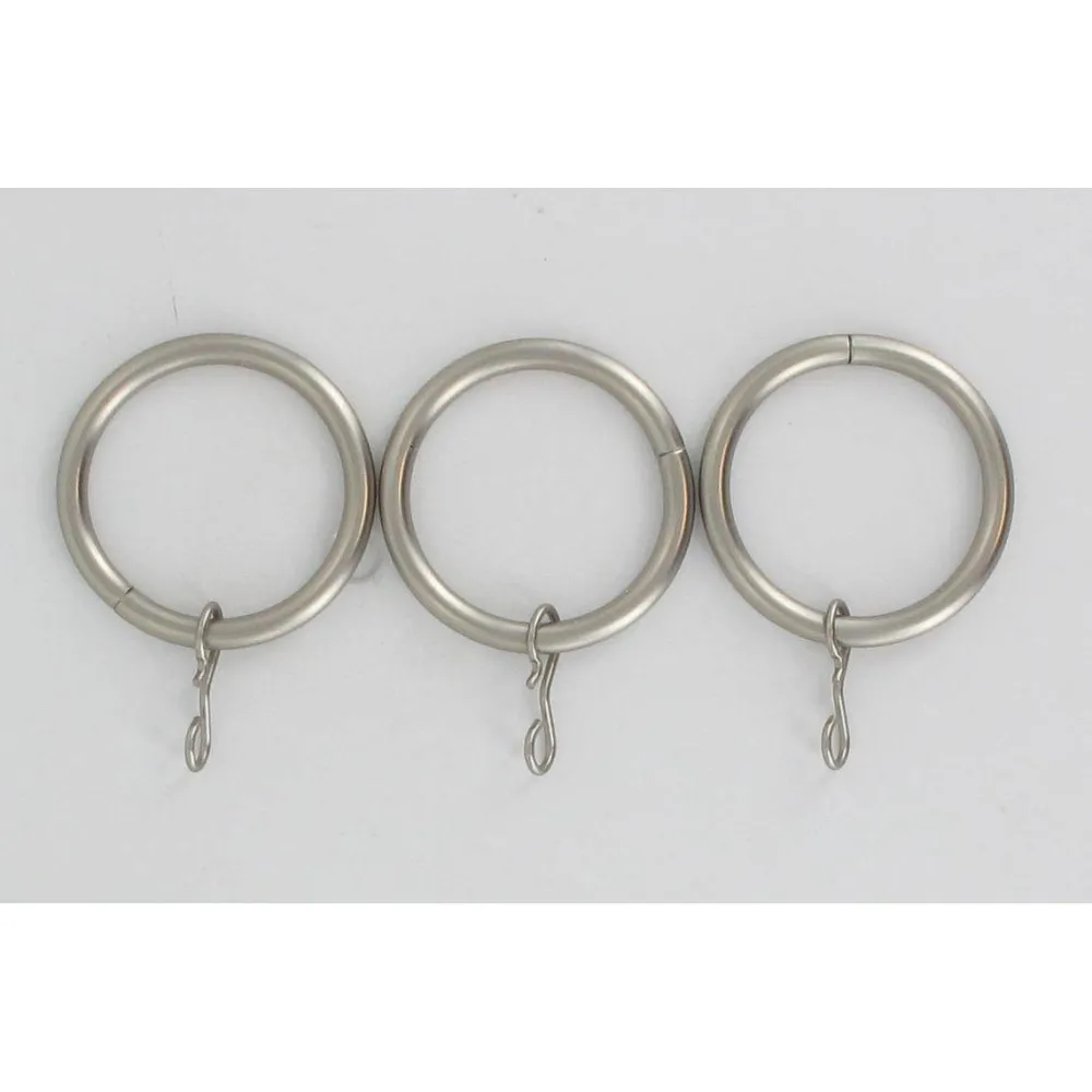 maxibazar Anneaux D20 X8 Argent Mat- Tringles A Rideaux Et Embouts