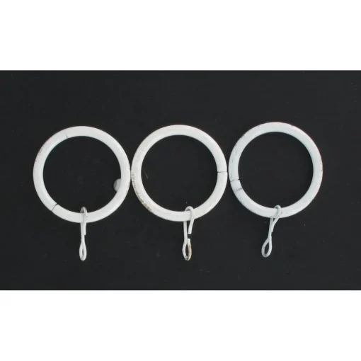 maxibazar Anneaux D20 X8 Blanc Or- Tringles A Rideaux Et Embouts