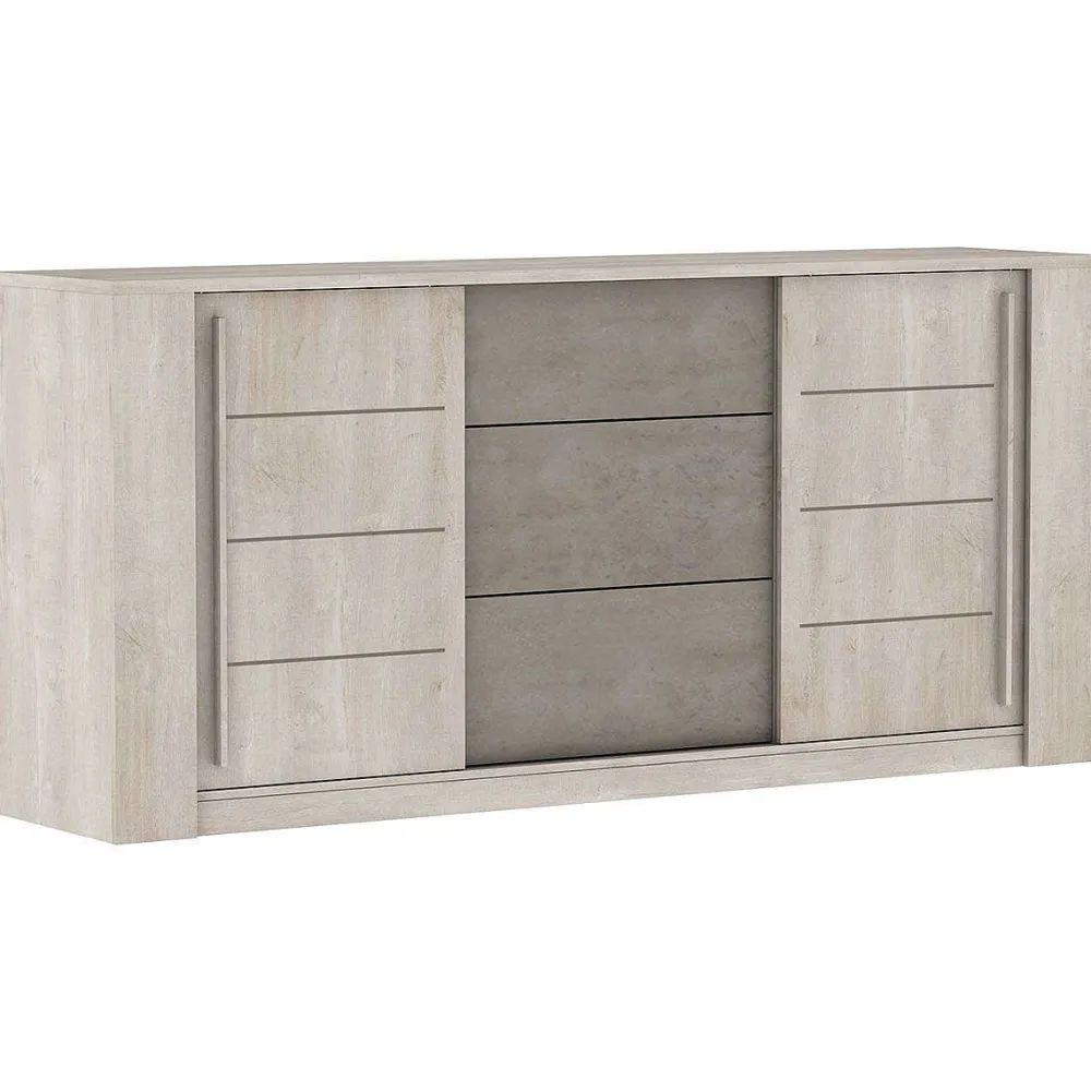 * Meubles Tv>Antibes Enfilade 3 Tir 2 Po Chene Champ Bet Cla