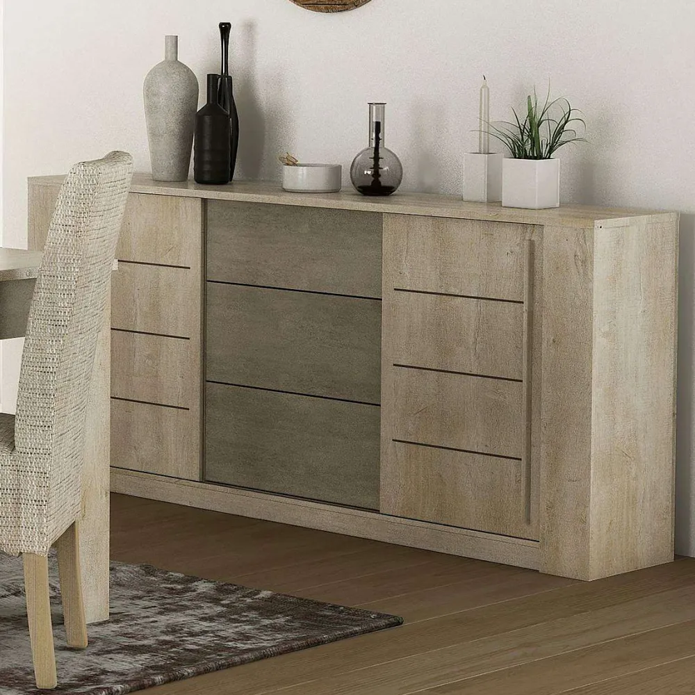 * Meubles Tv>Antibes Enfilade 3 Tir 2 Po Chene Champ Bet Cla