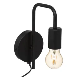 maxibazar Applique Metal Keli Noir D.12Cm- Appliques Murales
