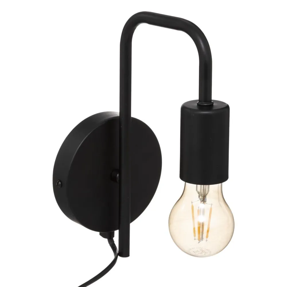 maxibazar Applique Metal Keli Noir D.12Cm- Appliques Murales