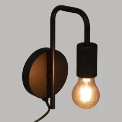 maxibazar Applique Metal Keli Noir D.12Cm- Appliques Murales