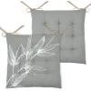 maxibazar Asana Galette 9 Points 38X38Cm Sauge Coton Recycle- Thematiques