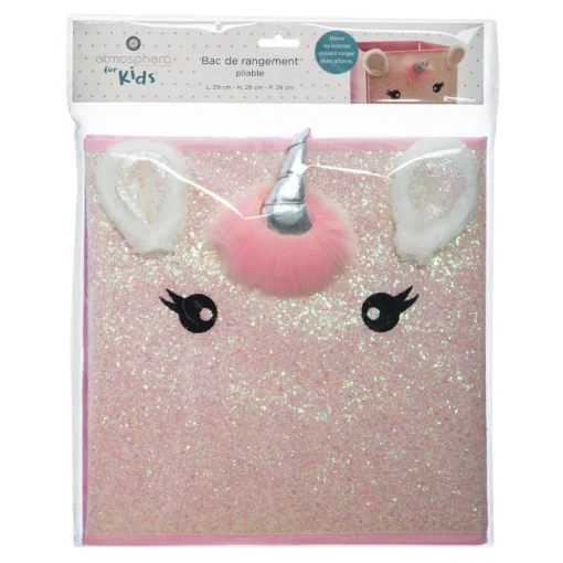 Atmosphera Bac Rangement Licorne 31X29X29Cm- Petits Rangements