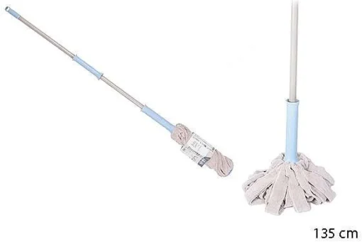 Menage|* Balai Essoreur Franges Grege Bleu