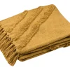 maxibazar Bamako Plaid 125X150Cm Moutarde- Plaids