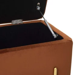 * Bouts De Lit></noscript>Banc Coffre Velours Art Ambre D.115X43X46Cm