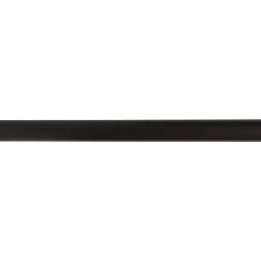 maxibazar Barre Bois 1.50M D.28Cm Noir Mat- Tringles A Rideaux Et Embouts