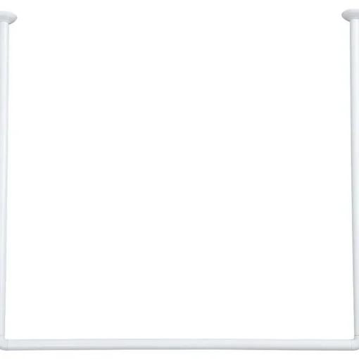 Douche|* Barre D Angle En U 80X80X80Cm Aluminium Blanc