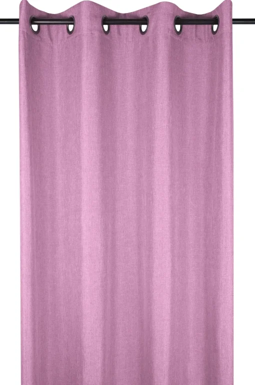 maxibazar Bea Rideau Oeillets 140X260Cm Parme- Rideaux Textures Et Coussins