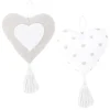 maxibazar Berenice Coeur A Suspendre 10Cm Naturel- Objets Decoratifs Muraux
