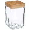 Conservation|Five Bocal Carre Verre Et Pin 1.7L