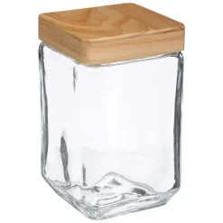 Conservation|Five Bocal Carre Verre Et Pin 1.7L