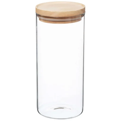 Conservation|Five Bocal Verre Et Bois Hermetique 1.3L
