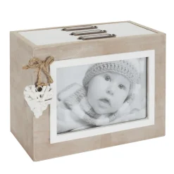 maxibazar Boite 3 Albums Photos Coeur Rattan- Cadres Et Accessoires Photos