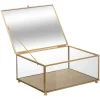 maxibazar Boite Bijoux Paillette Dore D.15X10X6Cm- Rangements A Bijoux