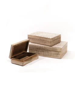 maxibazar Boite Bois Manguier Petit Modele- Objets De Decoration