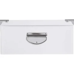 Boîte De Rangement|* Boîte Coins Metal Blanc 48X33.5X16Cm