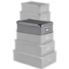 Boîte De Rangement|* Boîte Coins Metal Croco Gris Ou Taupe 48X33.5X16Cm