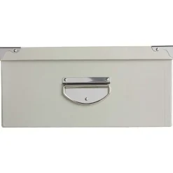 Boîte De Rangement|* Boîte Coins Metal Gris 40X26.5X13.8Cm