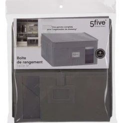 Organisation Du Dressing|Five Boîte De Rangement 30X30X15Cm Gris Clair