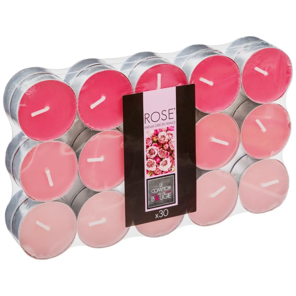 Atmosphera Bougie Chauffe Plat Parfumee Rose X30 Pieces- Bougies Parfumees Nina