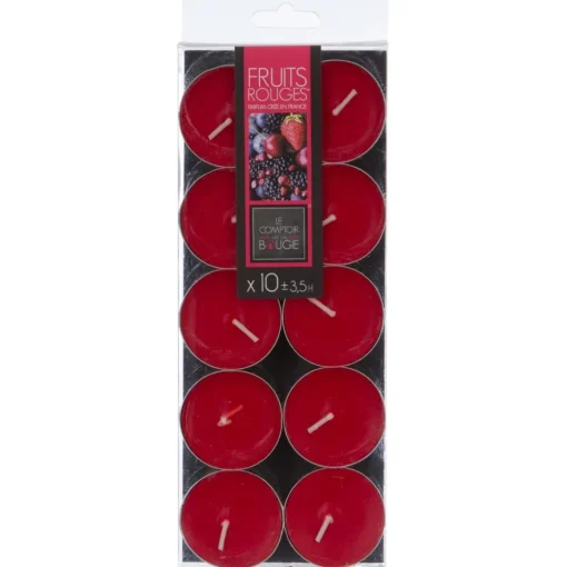 Atmosphera Bougie Chauffe Plat Parfumee Fruit Rouge X10 Pieces- Bougies Parfumees Nina