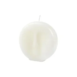 maxibazar Bougie Forme Visage 9X2.5X9Cm Blanc- Bougies Et Diffuseurs Deco