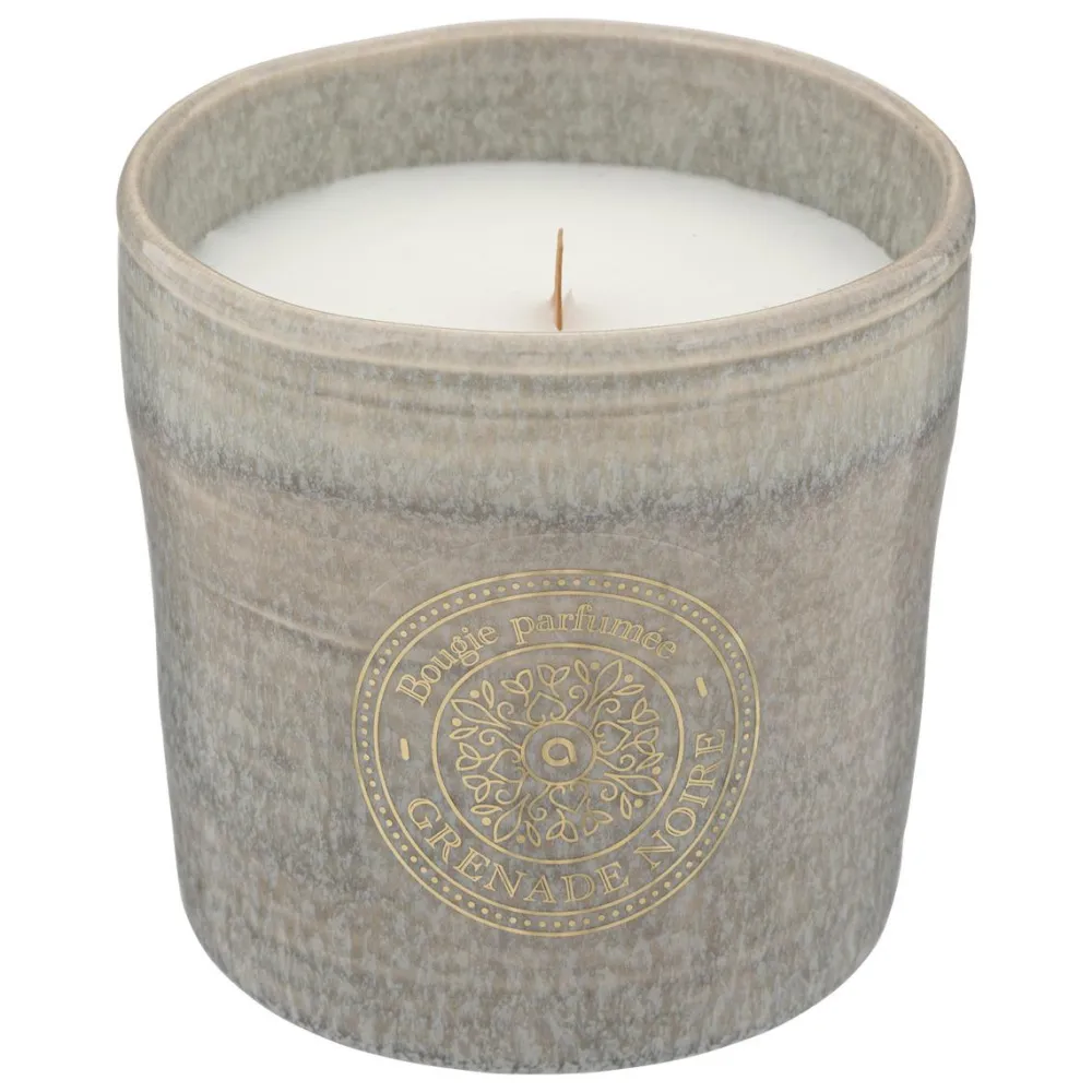 maxibazar Bougie Parfumee Ceramique Marco Grenade Noir 350G- Bougies Et Diffuseurs Deco