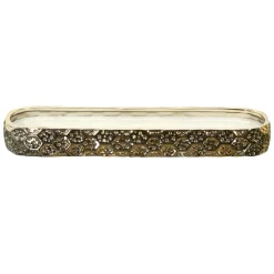 maxibazar Bougie Parfumee Ceramique Or Du Temps 6 Meches- Bougies Et Diffuseurs Deco