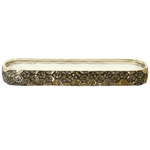 maxibazar Bougie Parfumee Ceramique Or Du Temps 6 Meches- Bougies Et Diffuseurs Deco