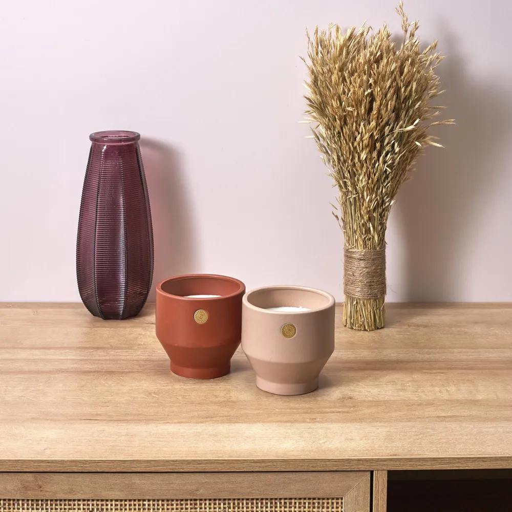 maxibazar Bougie Parfumee Ciment Nude Medaillon- Bougies, Senteurs Et Accessoires