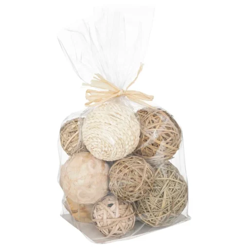 maxibazar Boule Deco Naturel Et Tresse- Objets Et Accessoires Deco
