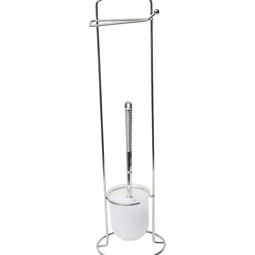 Accessoires Wc|* Brosse Et Derouleur Papier Wc Metal Chrome