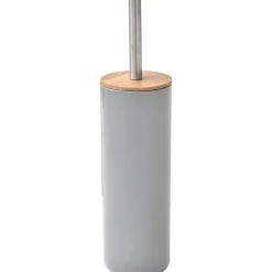 Accessoires Wc|* Brosse Wc Avec Couvercle Bambou Gris