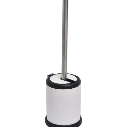 Accessoires Wc|* Brosse Wc Metal Couvercle Rabattable Blanc Mat