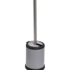 Accessoires Wc|* Brosse Wc Metal Couvercle Rabattable Gris Mat
