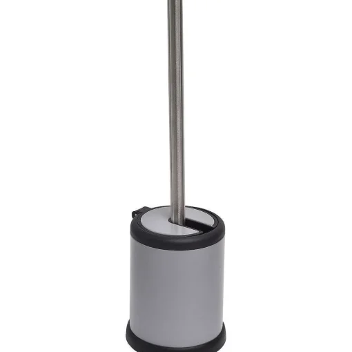 Accessoires Wc|* Brosse Wc Metal Couvercle Rabattable Gris Mat